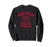 Wrexham Galles Regno Unito Vintage Drago Gallese Rosso Invecchiato Felpa