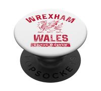 Wrexham Galles Regno Unito Vintage Drago Gallese Rosso Invecchiato PopSockets PopGrip Adesivo