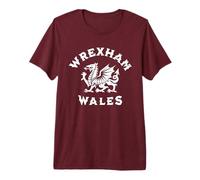 Wrexham Wales Welsh Dragon Flag Vintage Maglietta Premium