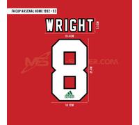 WRIGHT #8 Arsenal Home FA Cup 1993 Final Print (Pu stampabile a blocchi di co...