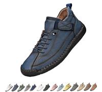 Wright And Mason Women Shoes, Emiline Comfortable Orthopedic Sneaker, Handmade Leather, Arch Support, for Walking/Hiking (Blue1,36)