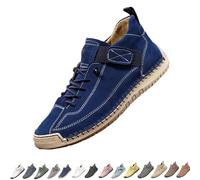 Wright And Mason Women Shoes, Emiline Comfortable Orthopedic Sneaker, Handmade Leather, Arch Support, for Walking/Hiking (Blue2,35)