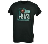 Wright Ditson The Big Apple New York Empire State T-Shirt Nero Medio Uomo