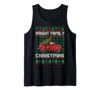 Wright Family Ugly Christmas Sweater Red Truck Funny Xmas Canotta