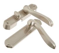 Wright Products - Scrocco a leva da superficie Castellan con catenaccio per zanzariere e porte a vento, nichel satinato