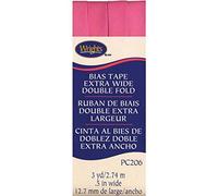 Wrights Double Fold Bias Tape 1/2 by 3-Yard Hot Pink