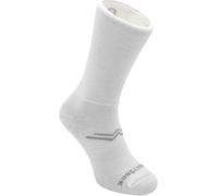 Wrightsock CoolMesh II Crew - Calzini da corsa per uomo e donna, ecologici, anti-vesciche, realizzati in America, Bianco grigio, Small