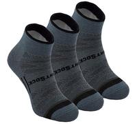 Wrightsock CoolMesh II Quarter - Calzini da corsa per uomo e donna, Grigio ciottolo., Medium