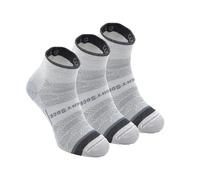 Wrightsock CoolMesh II Quarter - Calzini da corsa per uomo e donna, Grigio nuvola., Large