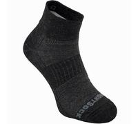 Wrightsock Unisex Merino Coolmesh II Quarter Grey/Black Small