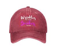 Wrinkle Only Go Where Smile Have Been Red Unisex Cappellino con Visiera Vintage Cappello da Cowboy Regolabile Cappello da Baseball per Corsa All'Aperto Sport