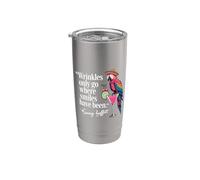 Wrinkles Only Go Where Smiles Have Been Cute Parrot Mexican Bicchiere termico in acciaio inox doppia parete