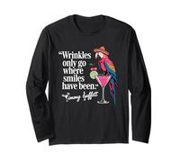 Wrinkles Only Go Where Smiles Have Been Cute Parrot Mexican Maglia a Manica