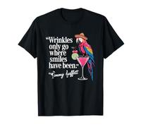 Wrinkles Only Go Where Smiles Have Been Cute Parrot Mexican Maglietta