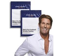 Wrinkles Schminkles Confezione da 2 toppe antirughe per uomo sulla fronte e | Toppe riutilizzabili in silicone ipoallergenico di grado medico per gli uomini per levigare le rughe e le linee sottili su