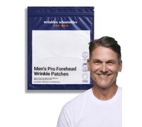 Wrinkles Schminkles Toppe antirughe sulla fronte da uomo, confezione da 2, riutilizzabili, ipoallergeniche, in silicone levigante, per ridurre le rughe e il lifting facciale durante la notte