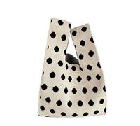 Wrist Knot Tote Bag Borse da donna alla moda fatte a mano in maglia Borsa polso mini nodo tote casual for la spesa riutilizzabili per donna(Color-3)