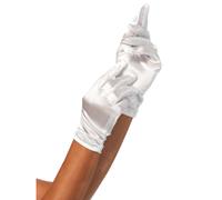 WRIST LENGTH SATIN GLOVES O/S