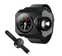 Wrist Light Flashlight - USB Rechargeable Watch Torch, High-Lumen Hands-Free LED with Integrated Navigation Compass, Sturdy Shockproof Casing, Ideal for Night Running and Workplace Kits