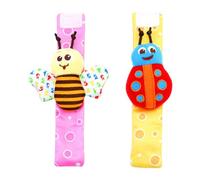 Wrist Rattles Cotton - Plush Stuffed Rattle Wrist Pals Toy Set