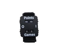 Wrist Scorekeeper - Contapunti per tennis, colore: nero | Visualizzazione manuale del conteggio con etichette trasparenti e da polso