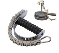 Wrist Strength Trainer Rotating Forearm Exerciser - Stainless Steel TPE 37cm Adjustable Fit - Power Training Accessory For Gym Home Weightlifting - Wrist Chain