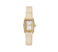 WRISTOLOGY Orologio vintage da donna, rettangolare, stile Art Déco, intercambiabile, regolabile, facile da leggere, analogico, Pelle di coccodrillo beige, Art Deco