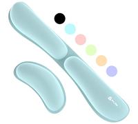 Wristrest Wrist Rest, Set Poggiapolsi Tastiera e Mouse, Poggia Polsi | Schiuma di Memoria al Gel, Gioco e L Ufficio, Massimo Comfort, Magia della Forma, Eccellenza Ergonomica - Azzurro