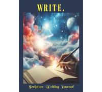 WRITE.: Scripture Writing Journal for Adults and Teens | 150 Lined Pages for Bible Verse Copywork, Reflection, and Study | Christian Notebook with Soft Matte Cover | 7x10 Faith-Based Workbook | Blue
