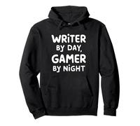 Writer by Day Gamer by Night Felpa con Cappuccio