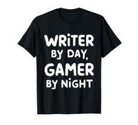 Writer by Day Gamer by Night Maglietta