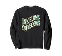 Writer Ink Flows Coffee Goes Author Illustrator Felpa