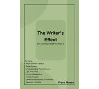 Writer's Effects | IGCSE | Paper 1 | Language Analysis | English FLE | 0500 | Fiction | Narrative | Descriptive | Essays: For teachers and students | Cambridge | IGCSE Board | Non-fiction