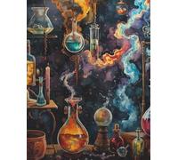 'Writing in' notebook inspired by home ed: A4 full size cover Watercolour science design