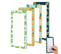 Writing Pad - 4 pezzi Cute Fruit Memo Pads for Notes Lists and Reminders | Small Lined Tear-Off Pages, Portable Stationery for Home Office School College Classroom Travel Work Study Shopping