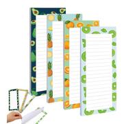 Writing Pad - Cute Fruit Memo Note Pads Set 4 pezzi Easy Tear-Off Lined Memo Pads | Small Note Pad Set for Shopping Lists Notes Study Home Office School Travel Work Classroom