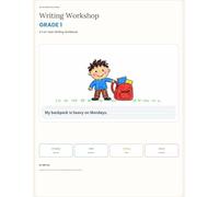 Writing Workshop Grade 1: Full-Year Writing Workbook, Ages 6-7: 34 Weekly Lessons, 6 Mini Mentor Texts, Small Moments, How-To, Book Reviews, Fiction, Poetry and Letters