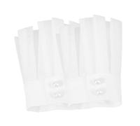 WRITWAA 1 Paio Accessori in costume Manicotto falso polsino polso polsini finti manette cuffia a mano manica a sbuffo polsini da donna polsini delle maniche da donna tessuto bianca