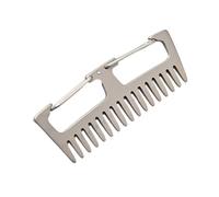 WRITWAA 1 Pezzo Pettine Antistatico Titanio con Portachiavi Multifunzionale per Esterni Strumento per Lunghi e Spessi Resistente e Facile Usare