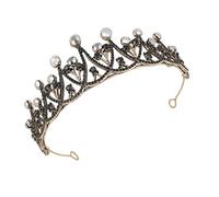 WRITWAA 1 Pz Da Principessa Vintage Da Donna Da Sposa Per Feste Da Sposa Con Cerchietto Da Donna Da Sposa Da Sposa Da Sposa Da Dea In Lega Nera