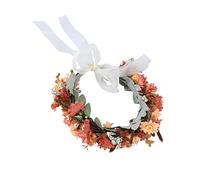 WRITWAA 1 Pz diadema Bride Flower Headpiece floreale copricapo di fiori piccolo accessori per floreali decorazione Testamento del matrimonio Prop fotografia Tessile Arancia