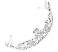 WRITWAA 1 Pz diadema nuziale tiara delle fate Cerchio per in Copricapo da sposa cerchio per barocco Materiale in lega di zircone diamante sciolto Argento