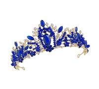 WRITWAA 1 Pz fascia per da sposa Croona di principessa corone gioielli copricapo da sposa primo diamante Nozze signore nuziale Accessori per la sposa lega Blue