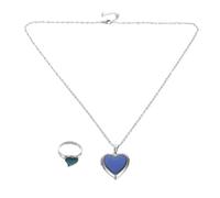 WRITWAA 1 set di gioielli che cambiano colore in base all'umore, collan | Gioielli con anello aperto che cambiano colore in base alla temperatura e alle emozioni, accessori di tendenza per ragazze ad