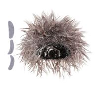 WRITWAA 1 set di parrucche da scienziato, parrucca da vecchio pazzo, costume da fisico, da nonno, costume da cosplay, sopracciglia, baffi per bambini, 100° di scuola, chiaro