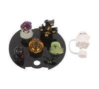 WRITWAA 1 Set di Simpatici ciondoli e Accessori per Bicchiere Termico da 40 oz - Compatibile con Stanley .0 da 40 oz - Ciondoli per Bevande con piattino Kawaii e Tappo copricannuccia (Fantasma)