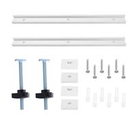 WRITWAA 1 Set di slitte per tagli trasversali per da banco - Binario per banco fresa Accessori per la lavorazione del legno fai da te Include blocchi scorrevoli M6 M8 Bulloni a T Pomello Argento