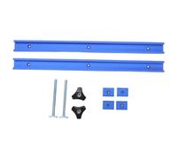 WRITWAA 1 Set di Slitte per Tagli Trasversali per da Banco - Binario per Banco Fresa Accessori per La Lavorazione Del Legno Fai da Te Include Blocchi Scorrevoli M6 M8 Bulloni a T Pomello Blu