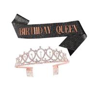 WRITWAA 1 Set Set di fascia di compleanno copricapo di compleanno per ragazze del re di fascia da sposa ia della di e per feste tessuto di raso