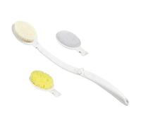 WRITWAA 1 Set Spazzola Pulizia Detergente Per Il Bagno Strofinare Manico Posteriore Scrubber Indietro Scrubber Esfoliante Per Il Corpo Lavasciuga Posteriore Per Doccia Yellow Lana Di Nylon